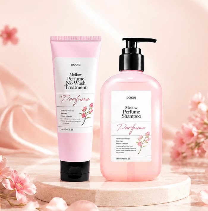 DOORI Mellow Perfume Shampoo & No Wash Treatment - 380ml + 120ml