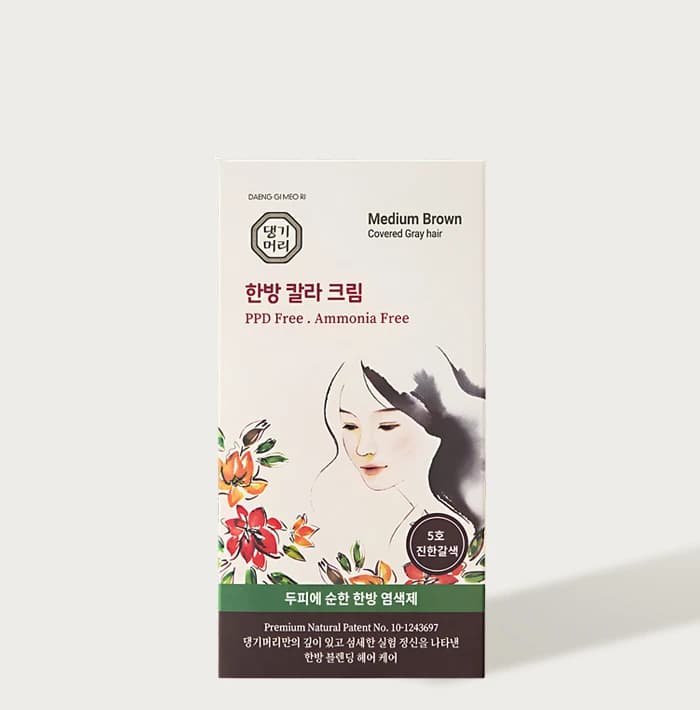 DAENG GI MEO RI Medicinal Hair Color Medium Brown - 60gr + 60gr