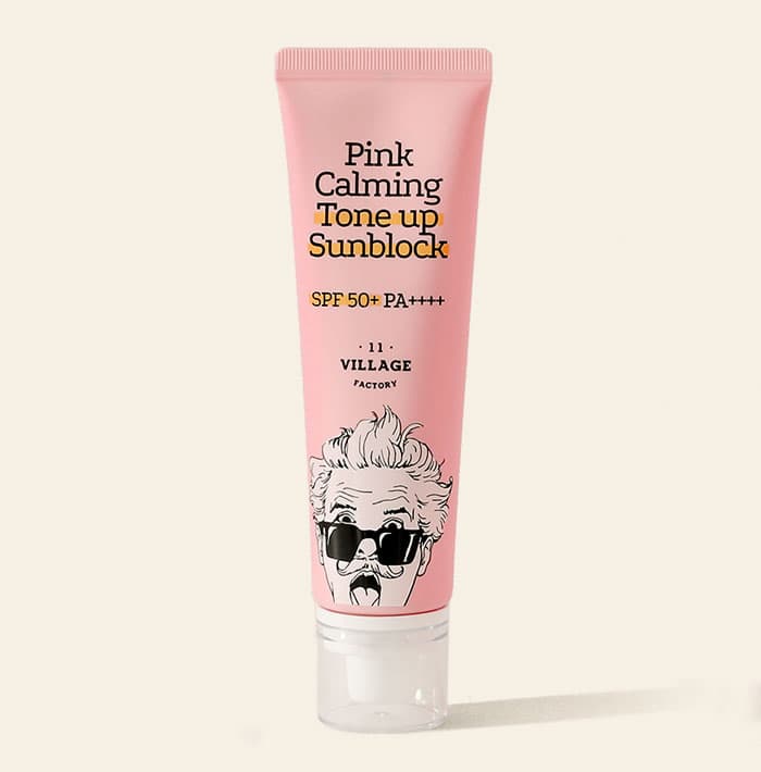 VILLAGE 11 FACTORY PINK CALMING TONE UP SUN BLOCK