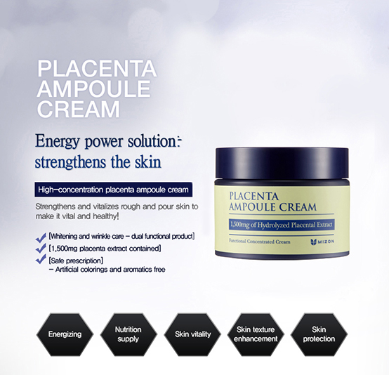 placenta ampoule cream product with benefits explained in text