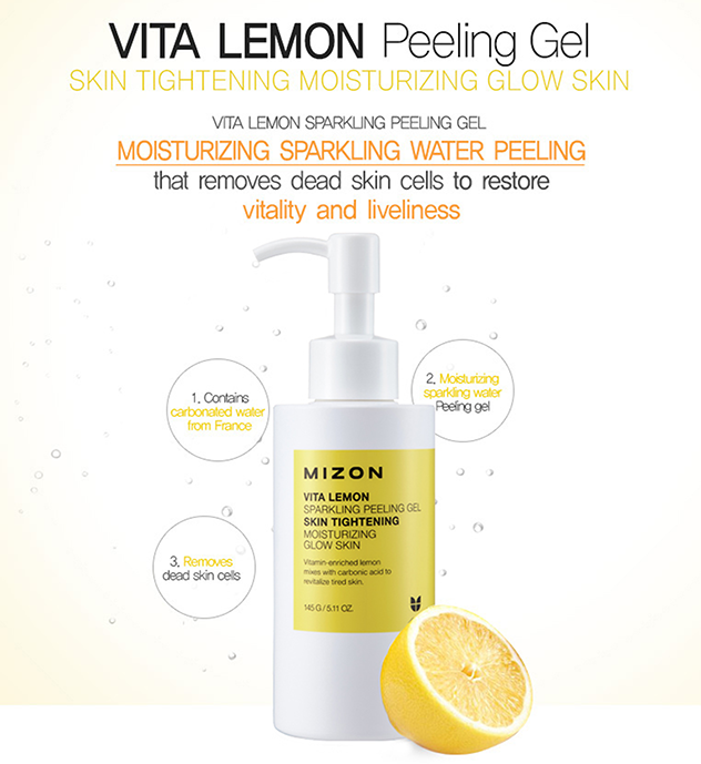 vita lemon peeling gel ingredients illutrated